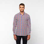 Checkered Button-Up Shirt // Red (S)