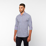 Shadow Plaid Button-Down Shirt // Purple (XL)