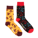 Sketchy Barbecue Socks // Pack of 2