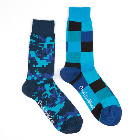 Aquatic Blue Socks // Pack of 2