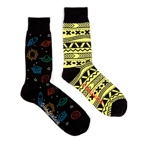 Yellow Moon Socks // Pack of 2