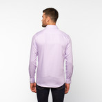 Pencil Stripe Button-Down Shirt // Lavender (L)