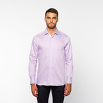 Pencil Stripe Button-Down Shirt // Lavender (L)