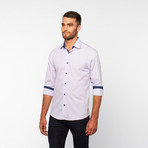 Solid Button-Down Shirt // Lavender (L)