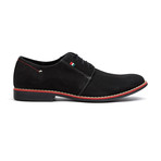 Suede Contrast Sole Derby // Black + Red (Euro: 40)