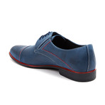 Cap-Toe Contrast Stitched Oxford // Blue (Euro: 43)