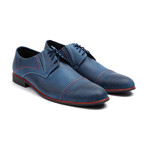 Cap-Toe Contrast Stitched Oxford // Blue (Euro: 43)