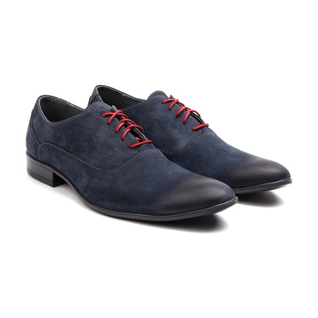 Suede Oxford // Navy + Red (Euro: 40)