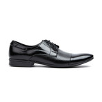 Textured Cap-Toe Derby // Black (Euro: 43)