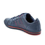 Cap-Toe Striped Sneaker // Navy + Red (Euro: 44)