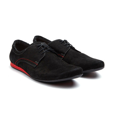 Suede Casual Derby // Black (Euro: 40)