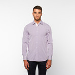 Micro Ginghaml Button-Down Shirt // Purple (M)