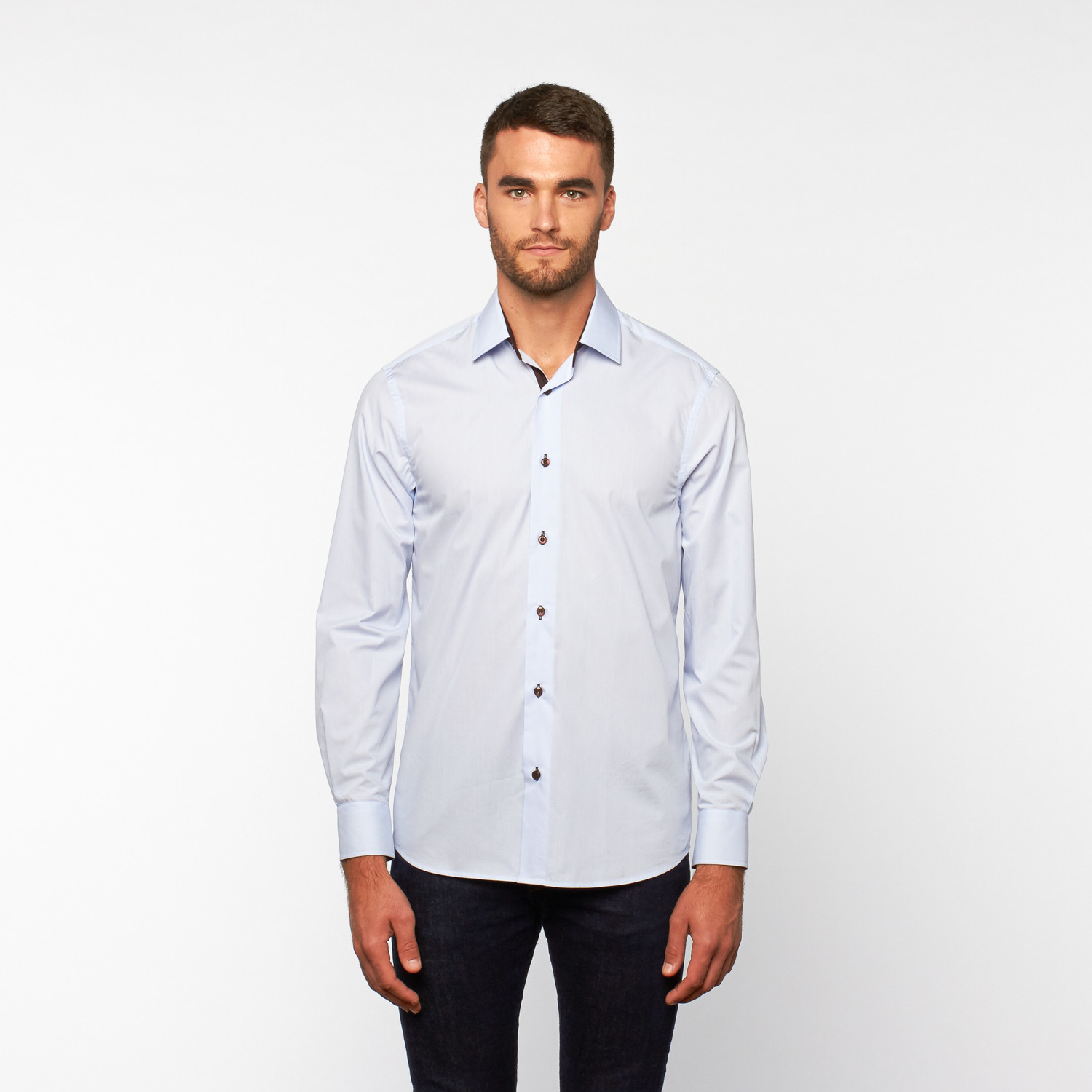 Solid Button-Up Shirt // Light Blue (S) - Dolce Guava - Touch of Modern