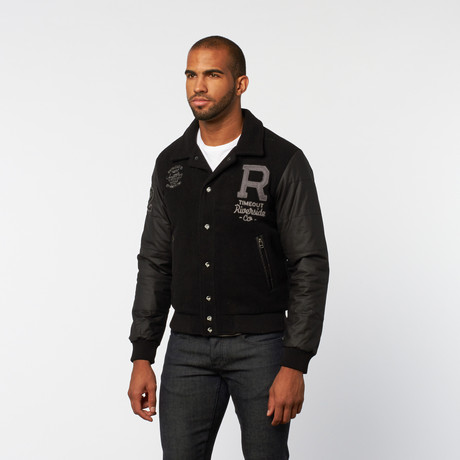 Timeout // Riverside Bomber Jacket // Black (S)