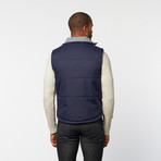Timeout // Quilted Vest // Ink Micro Stripe (L)