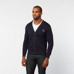 Button-Front Cardigan // Navy (L)