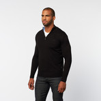 Half-Zip Pullover Sweater // Black (2XL)