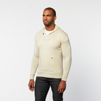 Timeout // Shawl Collar Pullover Sweater // Beige Melange (L)