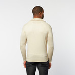 Timeout // Shawl Collar Pullover Sweater // Beige Melange (M)