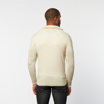 Timeout // Shawl Collar Pullover Sweater // Beige Melange (XL)