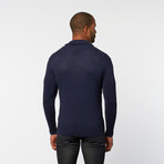 Timeout // Shawl Collar Pullover Sweater // Navy Melange (L)
