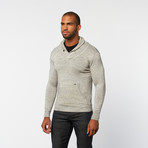 Timeout // Shawl Collar Pullover Sweater // Grey Melange (L)