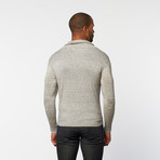Timeout // Shawl Collar Pullover Sweater // Grey Melange (S)