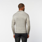 Timeout // Shawl Collar Pullover Sweater // Grey Melange (2XL)