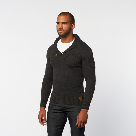 Timeout // Shawl Collar Pullover Sweater // Anthracite (S)