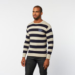 Santa Cruz Pullover Sweater // Light Stone Melange Stripe (2XL)