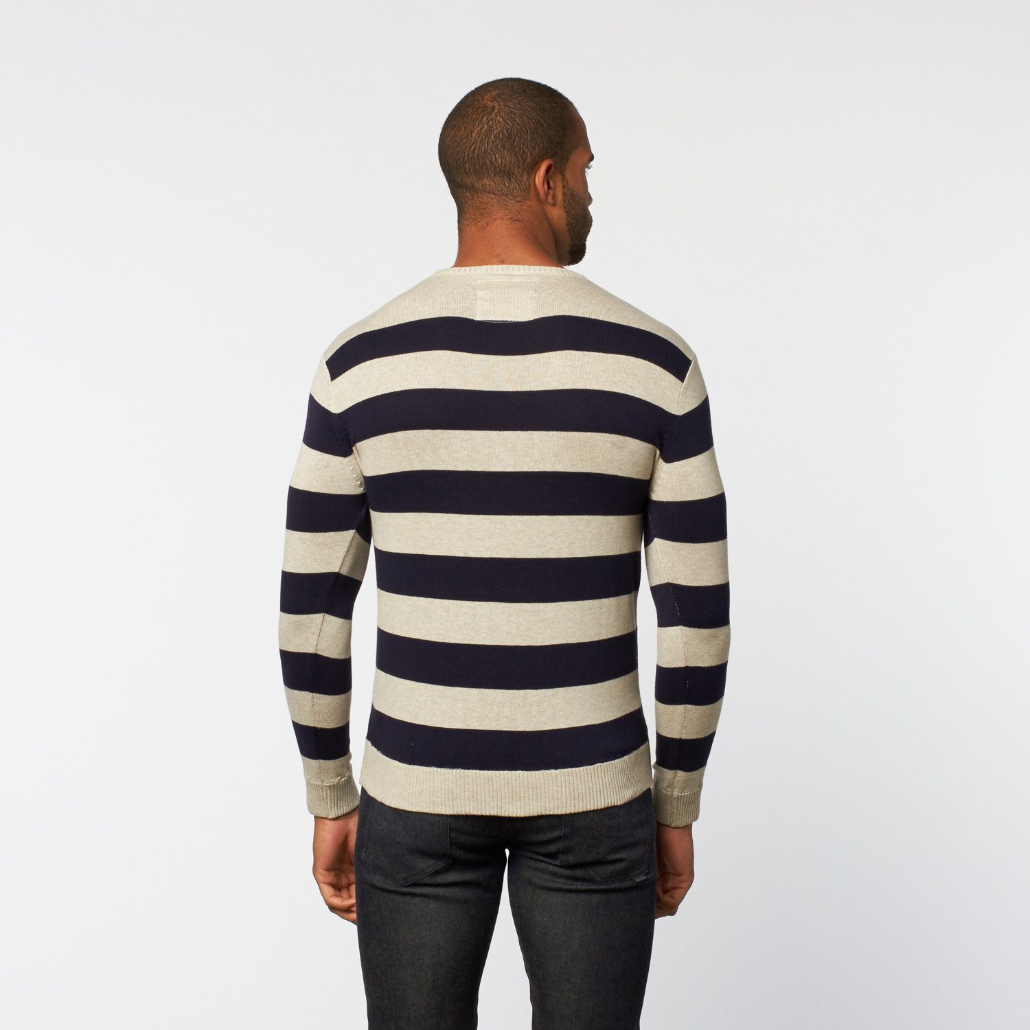 Santa Cruz Pullover Sweater // Light Stone Melange Stripe (S) - Timeout ...
