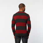 Pullover Sweater // Red Stripe (M)