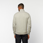Button-Up Sweatshirt // Light Grey Melange (M)