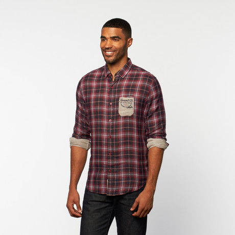 Flannel Button-Down // Fresh Raspberry Plaid (S)