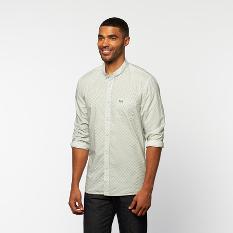 Button-Down // Vintage White + Aloe Windowpane Check (S)