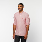 Button-Down // Cardinal Red Micro Stripe (S)