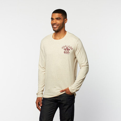 Trojans Long-Sleeve Printed Tee // Beige Melange (S)