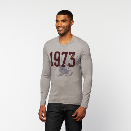 1973 Eagle Printed Long-Sleeve Tee // Grey Melange (S)