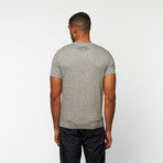 Santa Monica Notch Neck Tee // Light Grey Melange (L)