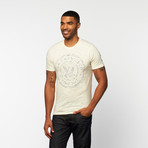 San Francisco Printed Tee // Bone White + Dark Red (2XL)