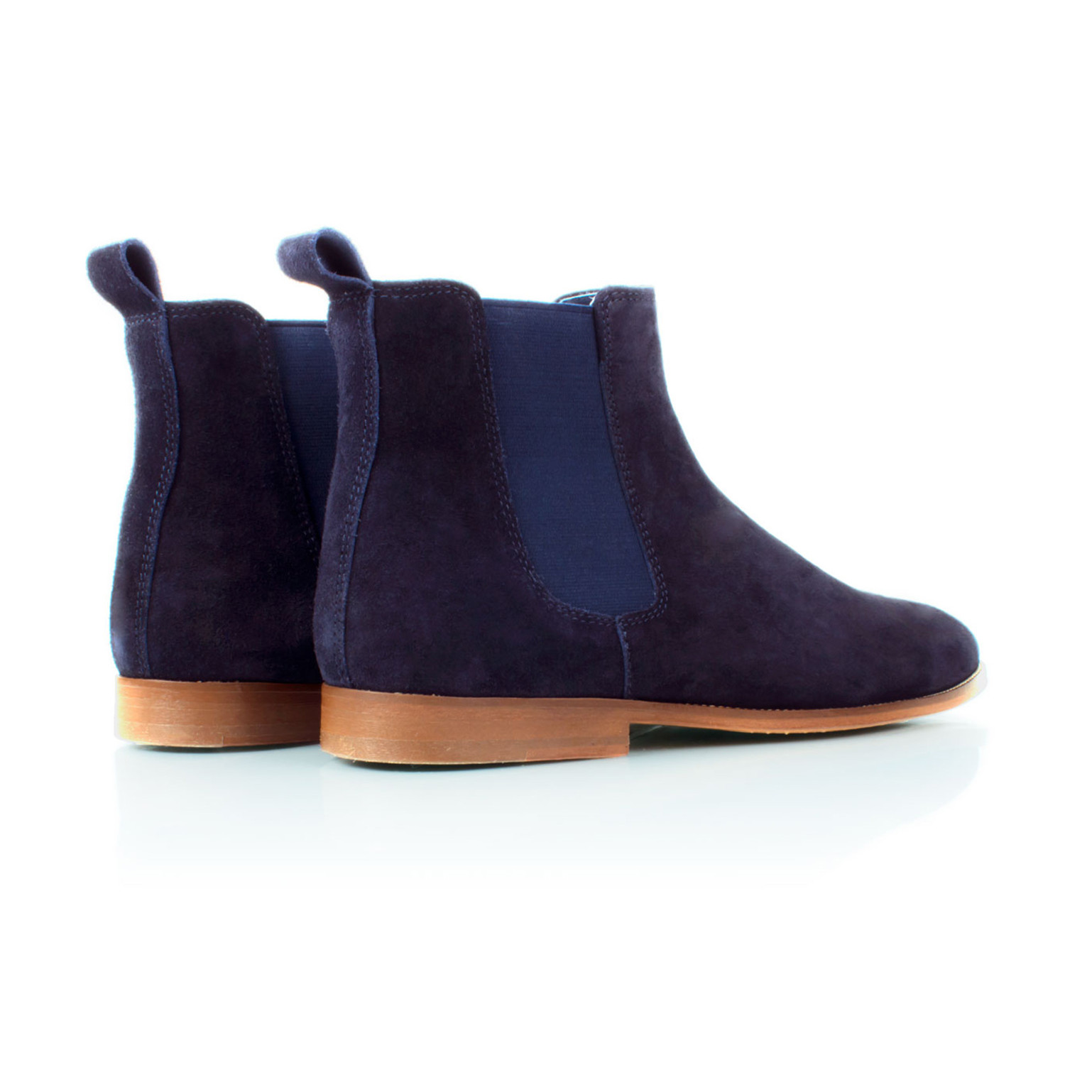 navy blue chelsea boot
