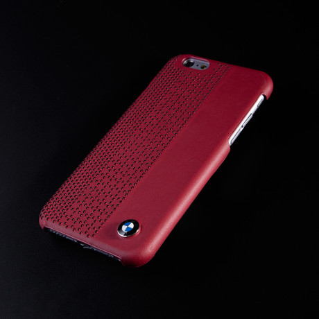 Perforated Leather Hard Case // Red (iPhone 6/6s)