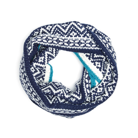 Knit Infinity Scarf // Navy FairI