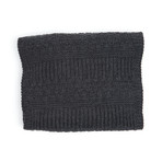 Textured Knit Scarf // Black
