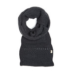 Textured Knit Scarf // Black