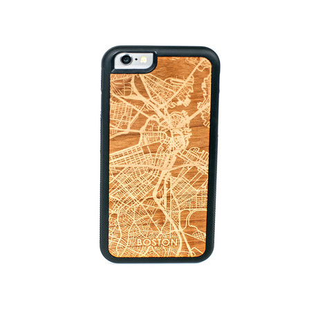 Engraved Wooden Case // Boston (iPhone 5/SE)