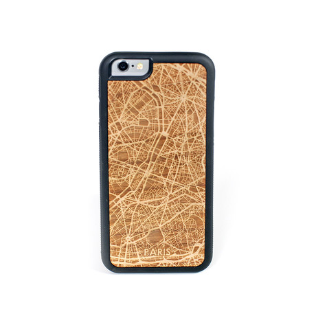 Engraved Wooden Case // Paris (iPhone 5/SE)