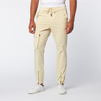 Twill Cargo Pants // Off White (XL)