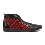 Lord Casual Quilted High-Top // Black + Red (Euro: 44)