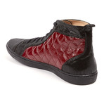 Lord Casual Quilted High-Top // Black + Red (Euro: 45)